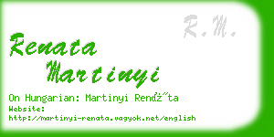 renata martinyi business card